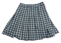 Modro-černá kostkovaná skládaná sukně zn. H&M