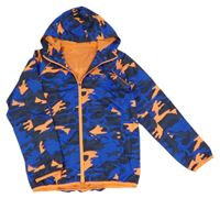 Modro-oranžová army šusťáková jarní bunda s kapucí St. Bernard vel.176