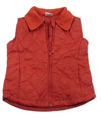 Červená šusťáková prošívaná zateplená vesta Papagino