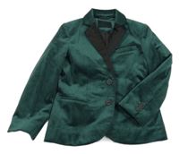 Zeleno-černé sametové slavnostní sako WE