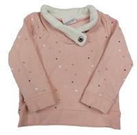 Světlerůžová mikina se srdíčky Topomini