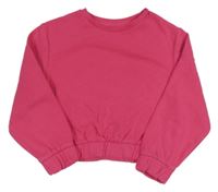 Malinová crop mikina Little kids