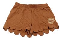 Hnědé teplákové kraťasy s mandalou C&A