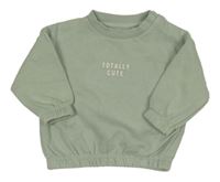 Zelená mikina s nápisem F&F