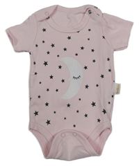 Světlerůžové body s hvězdičkami a měsícem 