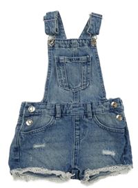 Modré riflové laclové kraťasy Denim Co.