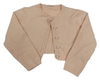 Světlerůžový propínací crop svetr M&S