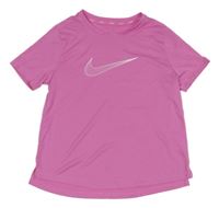 Růžové sportovní tričko s logem Nike