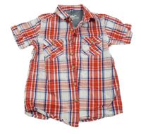 Červeno-bílo-modrá kostkovaná košile Rebel