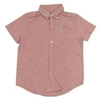 Růžová melírovaná košile s výšivkou H&M