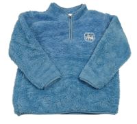 Světlemodrá chlupatá mikina s nášivkou Impidimpi