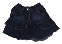 Tmavomodrá vrstvená riflová sukně C&A