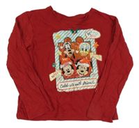 Červené triko s Mickeym a přáteli Disney