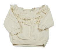 Smetanová mikina s volánky Next