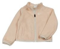 Světlerůžová fleecová propínací mikina Nike