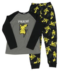 Šedo-černé fleecové pyžamo s Pikachuem Primark