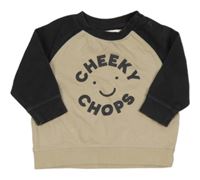 Tmavošedo-béžová mikina s nápisem Nutmeg