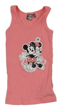Růžová košilka s Mickeym a Minnie Disney