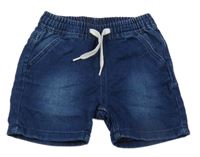 Tmavomodré teplákovo/riflové kraťasy Lupilu