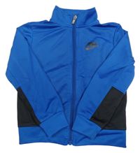 Modro-černá sportovní propínací mikina Nike