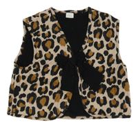Béžovo-černá leopardí podšitá vesta Next