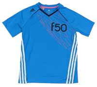 Modré funkční sportovní tričko Adidas