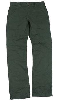 Khaki plátěné chino kalhoty C&A