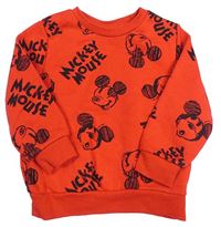 Červená mikina s Mickeym Disney