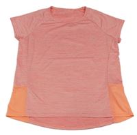 Růžovo-oranžové melírované sportovní tričko Yigga 