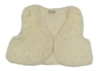 Smetanová kožešinová podšitá vesta Name it