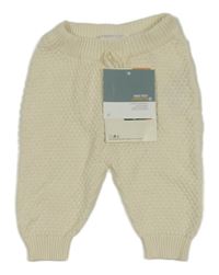 Nové - Smetanové vzorované pletené kalhoty Ergee