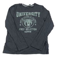 Šedé triko s leopardem Kiabi