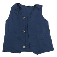 Tmavomodrá tepláková vesta DopoDopo