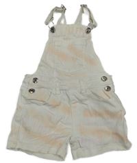 Bílo-oranžové batikované riflové laclové kraťasy Primark