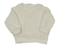 Smetanová vzorovaná mikina s klokankou Matalan