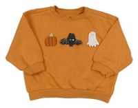 Oranžová oversize mikina s duchem a dýní Nutmeg