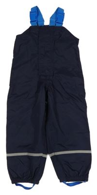 Tmavomodré šusťákové voděodolné laclové kalhoty Papagino