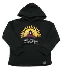 Černá mikina s potiskem a kapucí Mambo