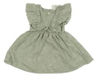 Šedé kytičkované šaty s volánky Shein 