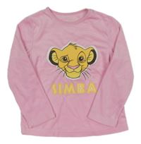Světlerůžová plyšová mikina se Simbou Primark