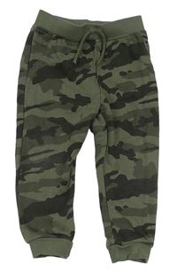 Khaki-černé army tepláky PRIMARK