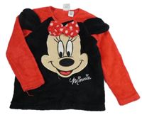 Černo-červená plyšová mikina s Minnie PRIMARK