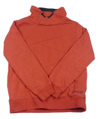 Červená melírovaná mikina s logem a komínovým límcem Chapter young