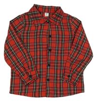 Červeno-kostkovaná halenka SHEIN