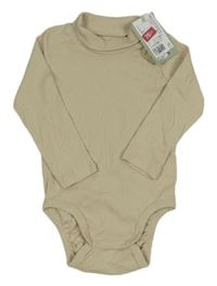 Nové - béžové žebrované body s rolákem H&M