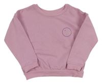 Růžová oversize mikina se smajlíkem George