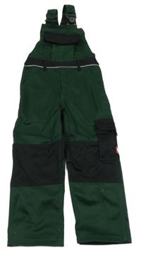 Smaragdovo-černé laclové pracovní kalhoty s kapsou engelbert strauss