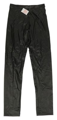 Nové - černé koženkové legíny Matalan