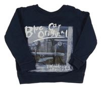 Tmavomodrá mikina s autem a nápisy F&F