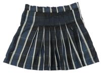 Tmavomodro-černo-světlešedo-zlatá sukně ZEEMAN